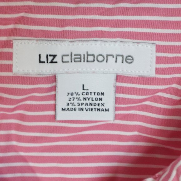 Liz Claiborne Pink Stripe Dress Shirt - Picture 4 of 5